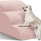 Dog Stairs for Small Dogs - High Density Foam Pet Steps, Extra Wide Dog Ramp with Non-Slip Bottom for High Beds, Couch and Sofa, Best for Dogs Injured, Older Doggy Cats,3 Steps, Pink