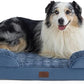 Bedsure XL Orthopedic Dog Bed for Extra Large Dogs - Washable XLarge Dog Cat Bed Waterproof, Comfort Dogs Couch Sofa with Washable Removable Cover, Pet Bed with Nonskid Bottom, Plush-Blue, 42"