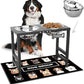 Elevated Dog Bowls for Large Extral Large Breed, Raised Bowl Stand with 2 Stainless Steel Bowls (101oz) and Spill-Proof Mat, 17" Tall Dog Feeder for Extra Large Breeds