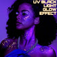 Teenitor Orange Glow in The Dark Glitter Gel, Orange Body Glitter Face Glitter for Halloween Makeup UV Black Light Festival Party Cheer Makeup
