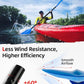 Abahub Adjustable Kayak Paddle 210-230 cm/ 230-250 cm Floating Kayaking Oars Boating Oars Canoeing Oars Black