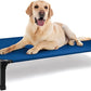Heeyoo Elevated Dog Bed, Cooling Raised Pet Cot with Chew Proof Washable Breathable Mesh and Metal Frame, Portable Dog Cot Bed with No-Slip Feet for Outdoor or Indoor Use