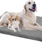 EMPSIGN Stylish Dog Bed Mat Dog Crate Pad Mattress Reversible (Cool & Warm), Water Proof Linings, Removable Machine Washable Cover, Firm Support Pet Crate Bed for Small to XX-Large Dogs, Grey