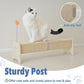 Cat Scratching Post, 30" Horizontal Sisal Scratch Post for Indoor Cats, Durable Cat Furniture Protector with Spring Toy
