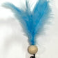 Interactive Cat Teaser Wand with Feather Attachments, Multi-Color Toys, 8 Piece Set