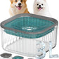 3L Dog Water Bowl No Spill 101oz Large Capacity Spill Proof Slow Drinking Water Feeder No Splash Pet Water Bowl Vehicle Carried Travel Dog Bowl for Sloppy Messy Drinkers Cats(Teal Blue)