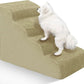 Dog Stairs for Small Dogs - High Density Foam Pet Steps, Extra Wide Dog Ramp with Non-Slip Bottom for High Beds, Couch and Sofa, Best for Dogs Injured, Older Doggy Cats