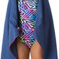 Flow Hydro Sport Towel - Microfiber Quick Dry Swimming Towels for Swim, Pool, Triathlon, and Other Water Sports in Medium, Large, Extra Large, and Hooded Sizes (Navy, Large w/Hood)