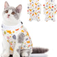 SUNFURA Cat Recovery Suit, Kitten Surgical Full Bodysuit for Abdominal Wound Protector Anti Licking After Surgery, Professional Bandages Cone E-Collar Alternative for Small Male & Female Pets