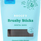 Bocce’s Bakery Dailies Brushy Sticks to Support Oral Health & Fresh Breath, Wheat-Free Dental Bars for Dogs, Made with Real Ingredients, Baked in the USA, All-Natural Coconut & Mint Recipe, Large Dogs