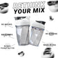 HELIMIX 1.5 Vortex Blender Shaker Bottle Holds Upto 20oz | No Blending Ball or Whisk | USA Made | Portable Pre Workout Whey Protein Drink Shaker Cup | Mixes Cocktails Smoothies Shakes | Top Rack Safe