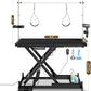 Electric Pet Grooming Table for Large Dogs - Professional Heavy Duty Height Adjustable Pet Grooming Station with Anti Slip Tabletop, Two Nooses & Tool Organizer, Maximum Capacity Up to 250 lbs Black