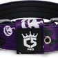 TSPRO Tactical Dog Collar 1.5 Inch Wide Thick Dog Collars with Heavy Duty Metal Buckle, Durable, Strong, Adjustable for Medium to Large Dogs (Halloween Purple M)