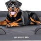 The Dog’s Bed, Orthopedic Standard Foam Waterproof Dog Bed with Standard Support, XXL Grey with Black Trim, Waterproof, Supportive Dog Bed with Replaceable Covers, Veterinary Approved