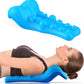 Neck and Shoulder Relaxer with Upper Back Massage Point, Cervical Traction Device Neck Stretcher for TMJ Pain Relief and Cervical Spine Alignment Chiropractic Pillow (Blue)