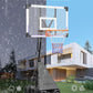 TONBUX Basketball Hoop Outdoor 44/48 Inch Shatterproof PC Backboard, 5.25-10FT Stepless Adjustable Height, Portable Basketball Hoop for Kids/Teens/Adults in Backyard, Driveway and Indoor