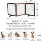 ZJSF Freestanding Dog Fence Indoor, Foldable Dog Gate for Doorways, Stairs or Hallways, Sturdy Wood Extra Wide Pet Gate with Support Feet for The House, Brown, 24 "Height-3 Panels