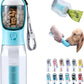 Dog Water Bottle with Food Container & Poop Bag Holder, Travel Water Bowl, Portable Pet Dispenser, Dog Stuff Accessories Items, Puppy Essentials Necessities for Yorkie Chihuahua Walking Hiking