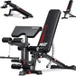 KeppiFitness Adjustable Weight Bench, Bench3000 MAX Heavy Duty Workout Bench Press with Leg Extension and Preacher Pad for Home Gym Fitness, Flat Incline Decline Sit Up Bench