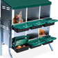 Chicken Nesting Box, 6 Hole 2 Layer Hen Nest Boxes with Legs, Roll Away Eggs Laying Boxes,Cleanable Pull Out Hen Roosting Boxes