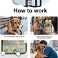 Dog Collar with Waterproof AirTag Holder & Anti-Lost QR Code, Cute Bling Warpping Adjustable Width for Small Medium Large Pet (Light Blue, M)