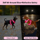 Rechargeable Light Up Dog Harness for Small Dogs – Adjustable LED Dog Vest with Reflective Strips, No Pull Glow in The Dark Puppy Harness for Night Walking Safety-Pink