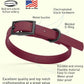 Dogline Biothane Waterproof Dog Collar Strong Coated Nylon Webbing with Black Hardware Odor- Proof for Easy Care Easy to Clean High Performance Fits Small Medium or Large Dogs, Merlot Burgundy