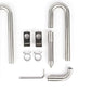 LANDEN 304 Stainless Steel Lily Pipes with Clamps for Rimless Glass Aquarium, Inflow and Outflow Set (Pipe Diameter 12mm)…