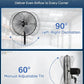 KEN BROWN 20 Inch Industrial Oscillating Wall Mount Fan 5500CFM,Heavy Duty,High Velocity,3- Speed,Black