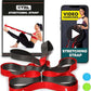 Stretching Strap with Loops - Non Elastic Stretch Band for Physical Therapy, Yoga Strap for Stretching Equipment, Stretch Bands for Exercise and Flexibility - Fascia, Hamstring & Leg Stretcher Belt
