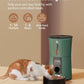 Petory Timed Automatic Cat Feeders - 4L Programable Dry Food Dispenser for Cats and Small Medium Dogs 6 Meals with Desiccant Bag Dual Power Supply 10S Voice Recorder