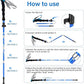 BISINNA Collapsible Trekking Hiking Poles- 2 Pack Folding Aluminum Walking Sticks with Quick Lock System 4 Season Accessories,Telescopic, Adjustable, Lightweight for Men Women