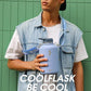 Coolflask 64 oz Water Bottle with Strap, Insulated Half Gallon Large Water Jug with Straw & Spout Lids, Stainless Steel Metal Flask, Keep Cold 48h Hot 24h, Leak Proof & Non-BPA, Dutch Blue