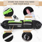 Hands-Free Waist Leash with Pouch for Two Dogs: Reflective Stitching, Dual Handle & Bungee Retractable Design – Ideal for Medium to Large Dogs (Green) – Dog Walking Accessories