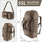 55L Large Duffle Bag, 3-in-1 Tactical Backpack MOLLE Pack for Gym, Sports, Outdoor, Coyote