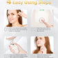 Red Light Therapy for Face and Neck, 7 Color Beauty Face Massager Tool, Vibrating Facial Massager with Thermals for Wrinkles, Double Chin, Glossy White