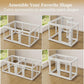 Clear Acrylic Dog Playpen with Door, for Puppy Cat Rabbit Transparent Pet Pen, Dog Playpen Indoor, Dog Fence, Easy Assemble & Cleaning Dog Pen for Small & Medium Dogs (23.6“ Height, 14PCS)