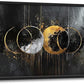 Quorin Abstract Sun Moon Large Wall Art Black and Gold Circle Pictures Sun and Moon Wall Decor Canvas Print Painting Artwork for Bathroom Living Room Bedroom 36L x 24W