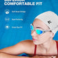 ZIONOR G1 Lite Swim Goggles with Swim Cap Comfortable Anti-fog Swimming Goggles Cap Set for Adult Men Women