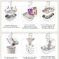 Stainless Steel Sifting Litter Box with Lid, Metal Litter Pan with Scoop for Big Cats Multi Cat, Extra Large Cats Litterbox Odor Control Easy Clean