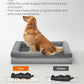 Feandrea Dog Bed, Orthopedic Large Waterproof Bed, Removable Washable Cover Dog Sofa with Non-Slip Bottom, Raised Edges, 42 x 32 x 8 Inches, Light Gray UPGW077G02V1