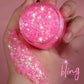 Teenitor Face Glitter, Pink Body Glitter Gel, Hair Glitter Gel, 80g/2.8oz Holographic Rave Glitter for Face and Body