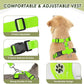 SlowTon Dog Seat Belt Harness for Car, Dog Car Harness Adjustable Mesh Breathable & Dog Seatbelt Safety Tether with Elastic Bungee for Small Medium Large Pets(Lime, Double Clip, S)