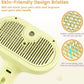 3 in 1 Cat Steam Brush, Pet Spray Hair Removal Comb for Shedding & Grooming, Water Brush for Cats Dogs Small Animals Long Short Haired with One-Click Release Button(Yellow)