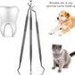 Hotop 3 Pieces Dog Dental Tooth Scaler and Scraper Stainless Double Headed Tarter Removing Tool Scraper Pet Teeth Cleaning Tools for Dog and Cat