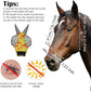 Frienda 4 Pieces Horse Fly Masks with Ears Face Covering UV Protection from Insect Pests Elasticity Smooth Comfortable Mesh Horse Mask Accessories(Fruit,Medium)