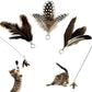 Feather Toys Replacements (3 Pc) - Cat Toys & Kitten Toys for Indoor Kittens, Set of Replacement Feather Attachments Extra Small and Durable, for Cat Wands, Natural and Safe