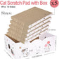 5 Packs in 1 Cat Scratch Pad with Box, Cat Scratcher Cardboard,Reversible,Durable Recyclable Cardboard, Suitable for Cats to Rest, Grind Claws and Play with Scratch Box