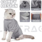 Breathable Cat Recovery Suit for Female/Male, Anti-Licking Kitten Onesie - Cat Surgery Pajamas with Sleeve After Spay, Prevent Shedding, Abdominal Wounds, Skin Diseases or E-Collar Alternative