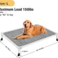 Veehoo Chew Proof Elevated Dog Bed - Cooling Raised Pet Cot - Silver Aluminum Frame and Durable Textilene Mesh Fabric, Unique Designed No-Slip Feet for Indoor or Outdoor Use, Black Silver, Large